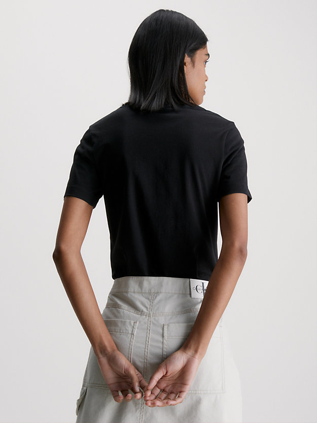 CK BLACK Slim Monogram T-shirt for women CALVIN KLEIN JEANS