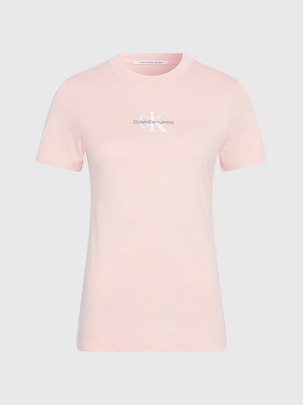 faint blossom monogram t-shirt van katoen voor dames - calvin klein jeans
