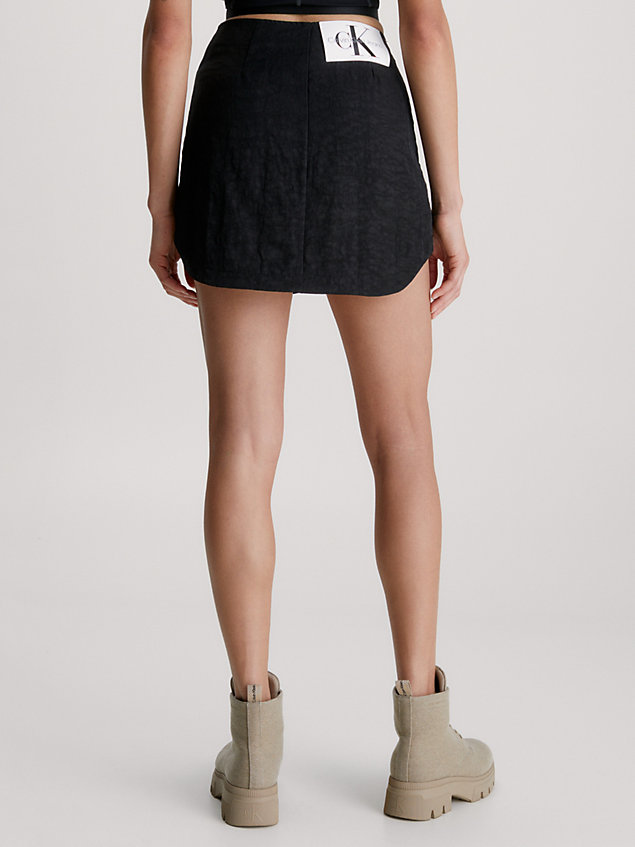 black praktyczna kopertowa spódnica mini dla kobiety - calvin klein jeans