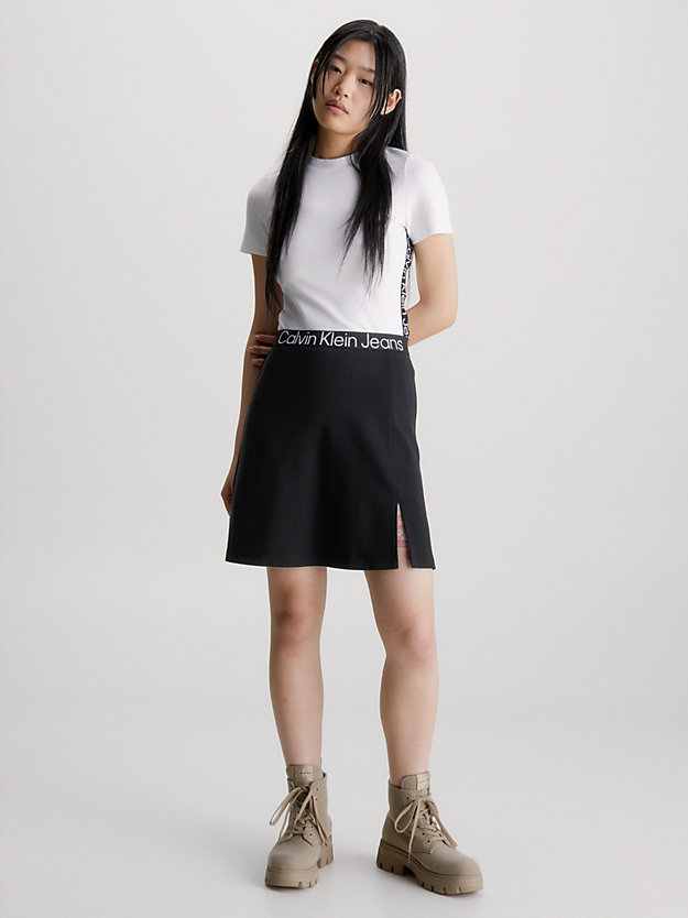 CK BLACK Mini-jupe avec ceinture à logo en jersey Milano for femmes CALVIN KLEIN JEANS