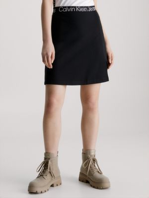 Denim Klein® Skirt | IG0IG023631BY Button Calvin