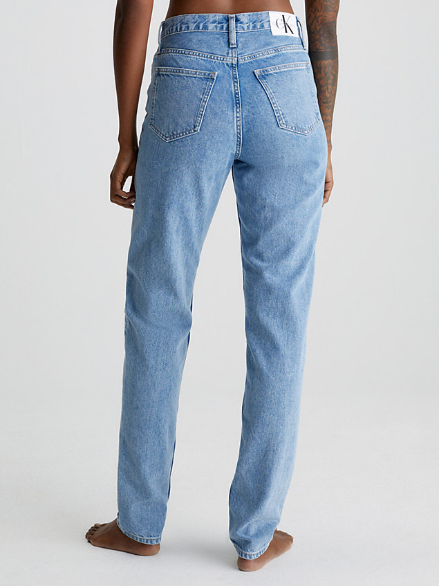 blue recycled cotton mom jeans for women calvin klein jeans