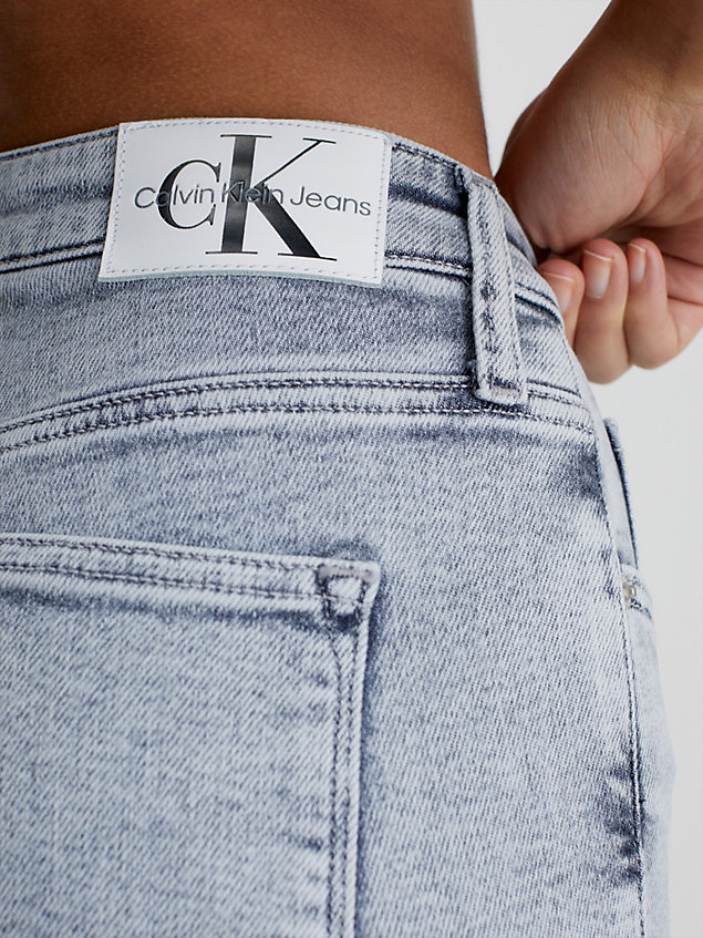 grey high rise super skinny jeans voor dames - calvin klein jeans