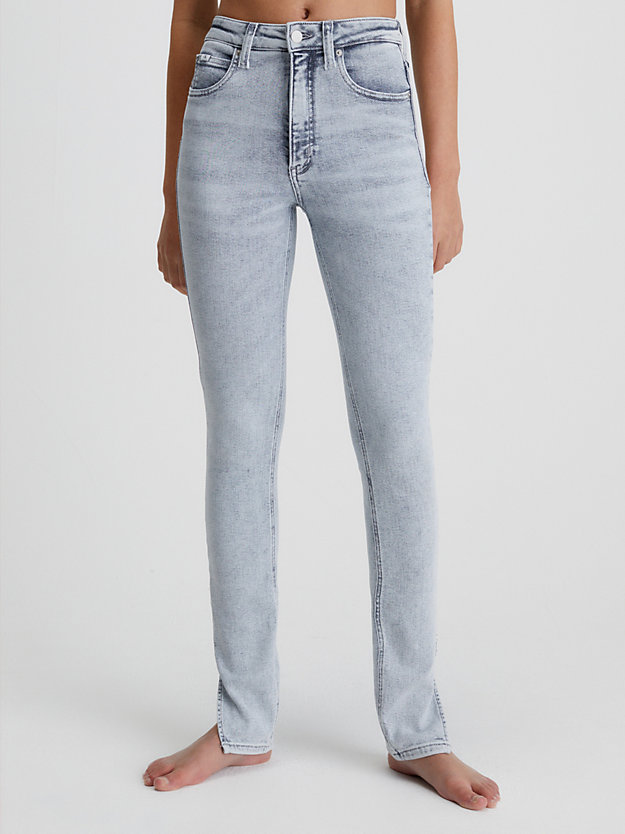 high rise super skinny jeans denim grey da donna calvin klein jeans