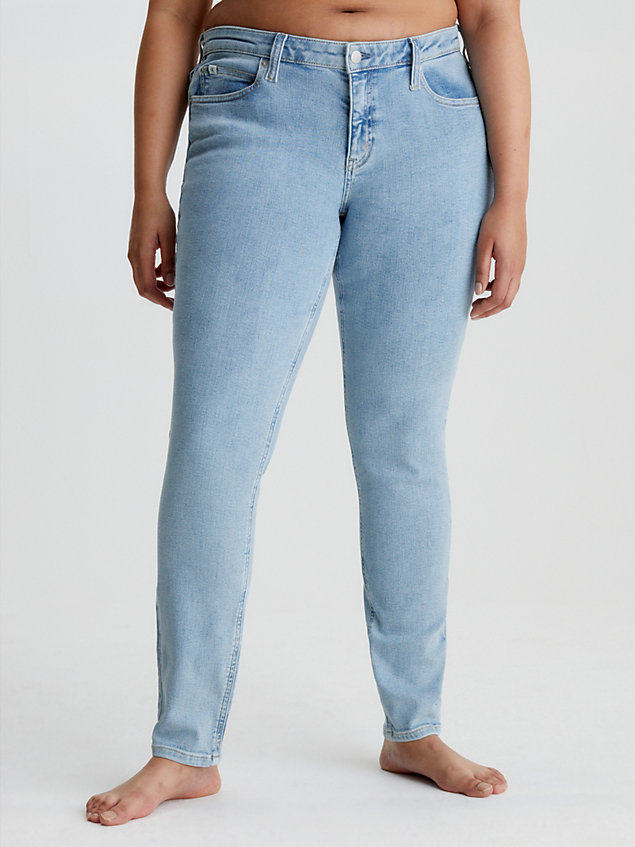 denim low rise skinny jeans voor dames - calvin klein jeans