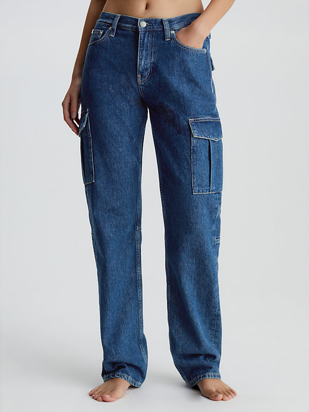denim jeansy low rise straight dla kobiety - calvin klein jeans
