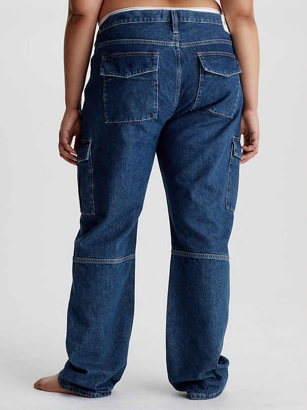 DENIM MEDIUM Low Rise Straight Utility Jeans voor dames CALVIN KLEIN JEANS