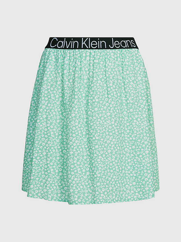 green minirock mit logo-bund für damen - calvin klein jeans