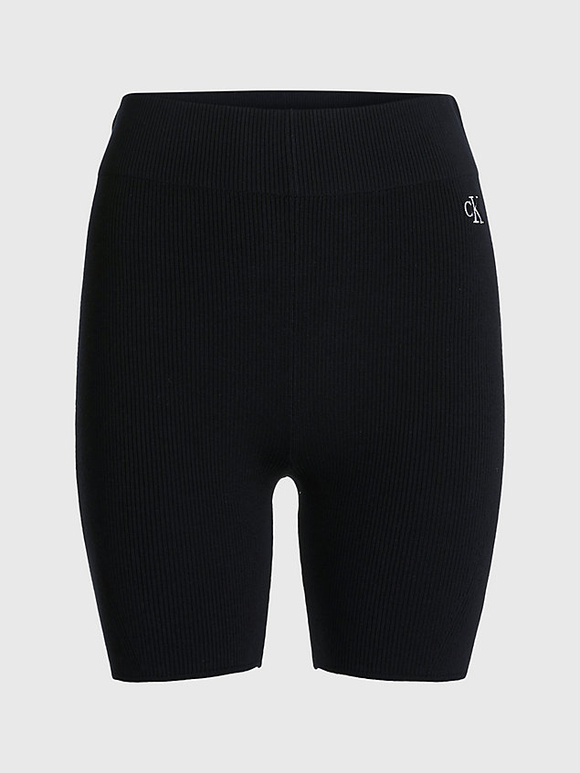 black ribbed cycling shorts for women calvin klein jeans