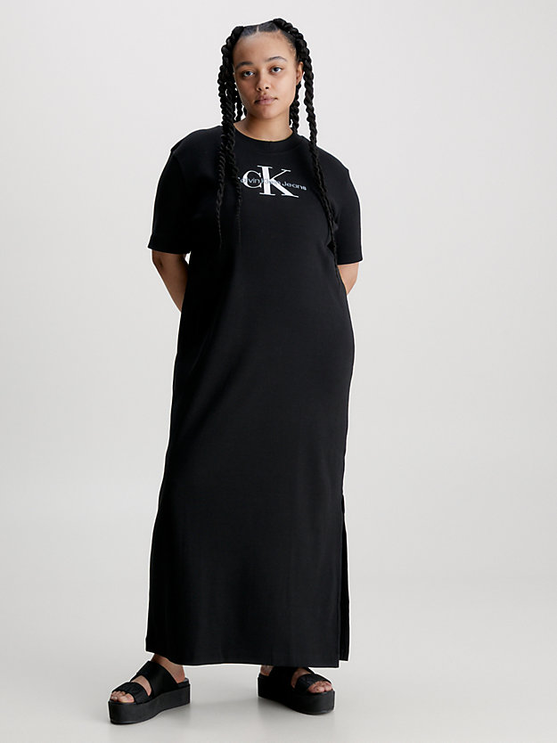 CK BLACK Monogram Maxi T-shirt Dress for women CALVIN KLEIN JEANS