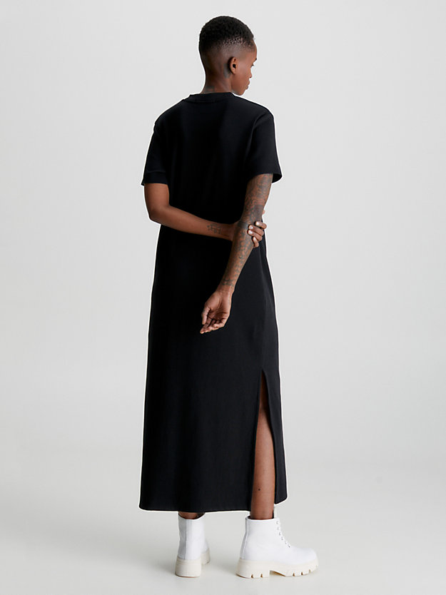 ck black monogram maxi t-shirt dress for women calvin klein jeans
