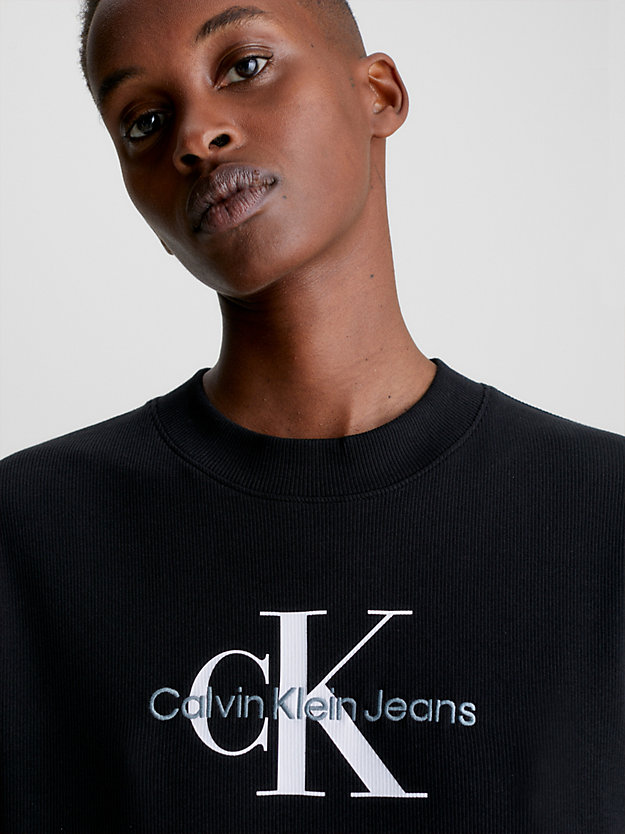 CK BLACK Maxi-T-Shirt-Kleid mit Monogramm für Damen CALVIN KLEIN JEANS