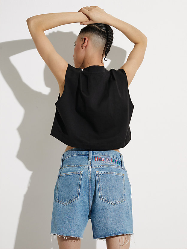 ck black cropped tank top - pride for women calvin klein jeans