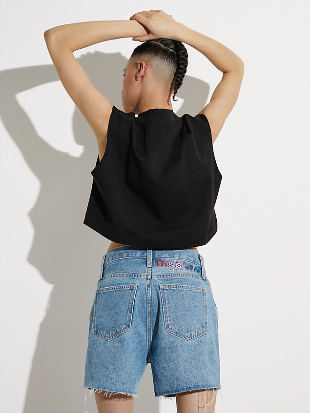 black cropped tank top - pride for women calvin klein jeans