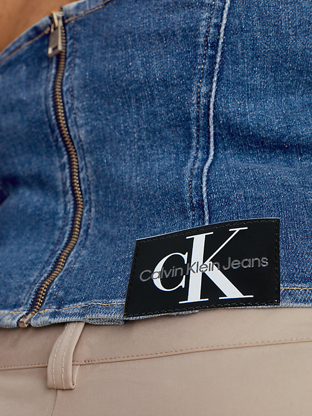 denim medium denim bustier top for women calvin klein jeans