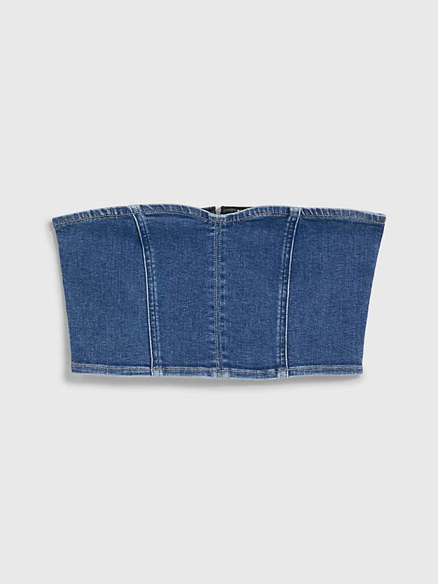 denim medium bustier-top aus denim für damen - calvin klein jeans