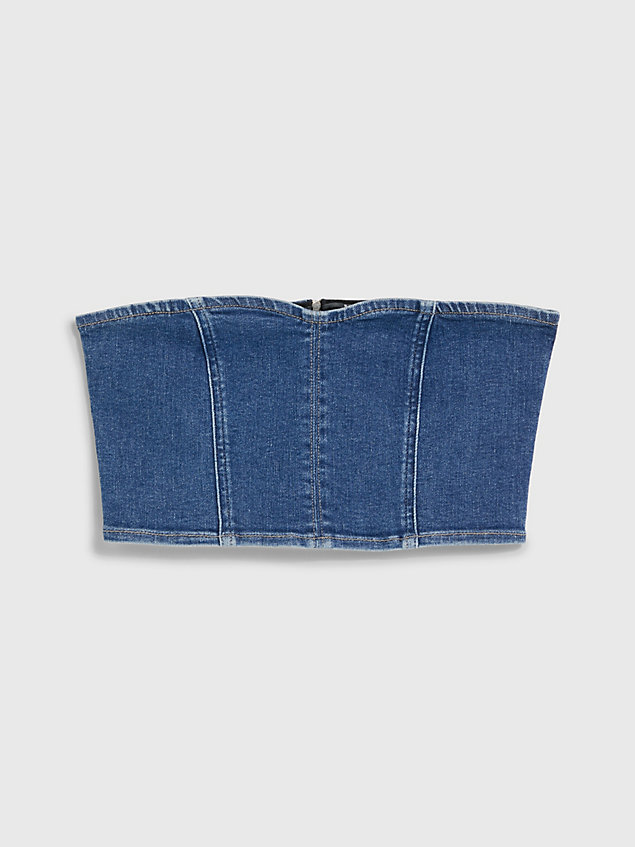 denim bustier-top aus denim für damen - calvin klein jeans
