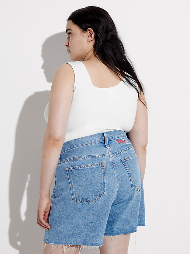 bright white slim cropped tank top - pride for women calvin klein jeans