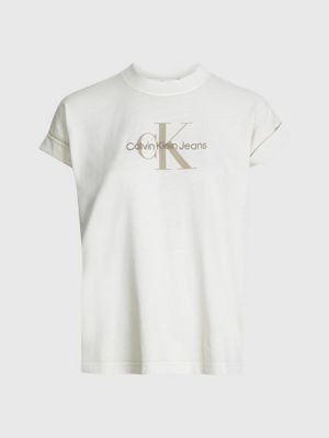 CLASSIC BEIGE Relaxed Monogram T-shirt for women CALVIN KLEIN JEANS