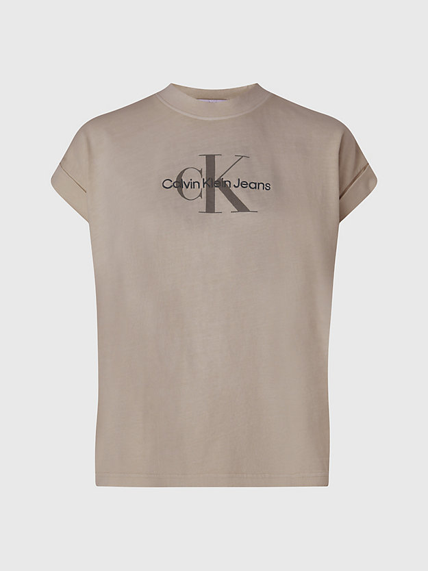 shitake relaxed monogram t-shirt for women calvin klein jeans