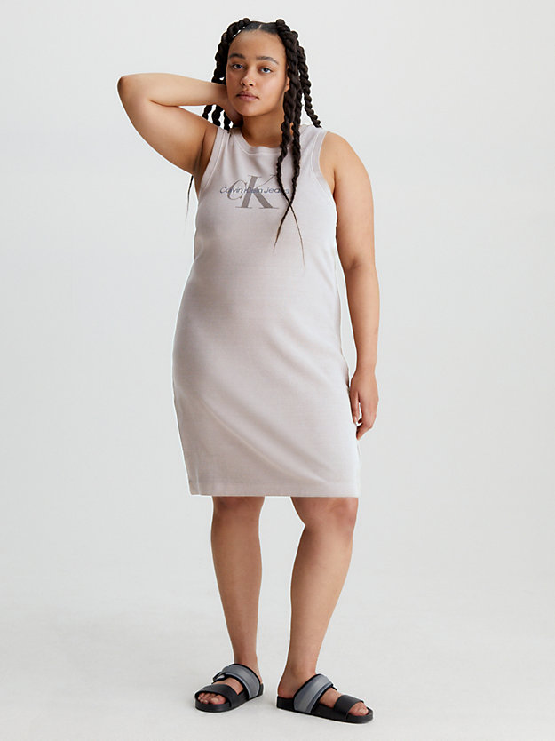 SHITAKE Wąska ściągaczowa sukienka bez rękawów z monogramem dla Kobiety CALVIN KLEIN JEANS