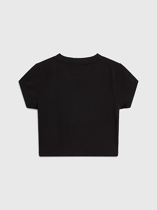 ck black slim cropped t-shirt - pride voor dames - calvin klein jeans