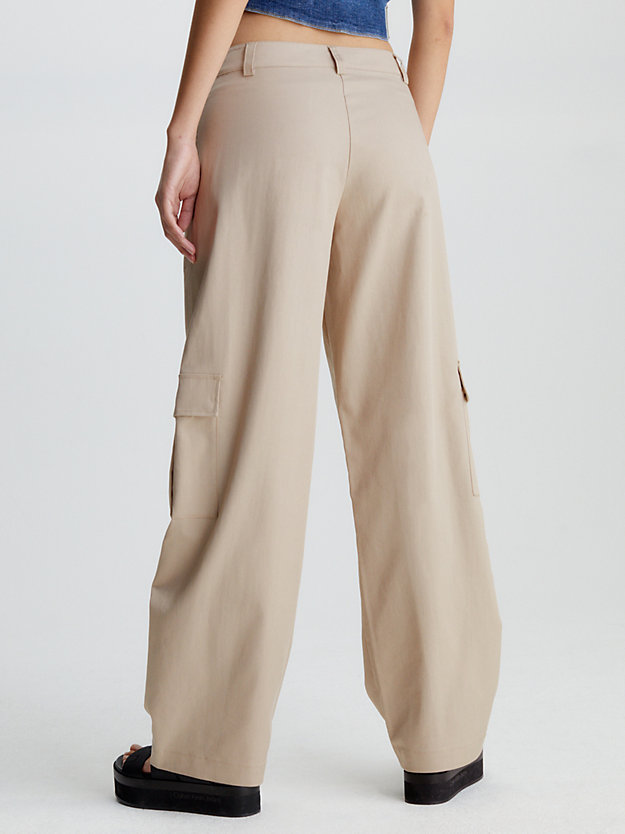 SOFT BEIGE Relaxed Cargo Pants for women CALVIN KLEIN JEANS