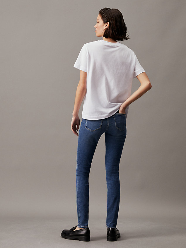 jeans skinny a vita media denim da donna calvin klein jeans