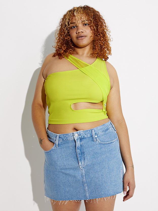 LEMON LIME Cut Out Layered Tank Top - Pride for women CALVIN KLEIN JEANS