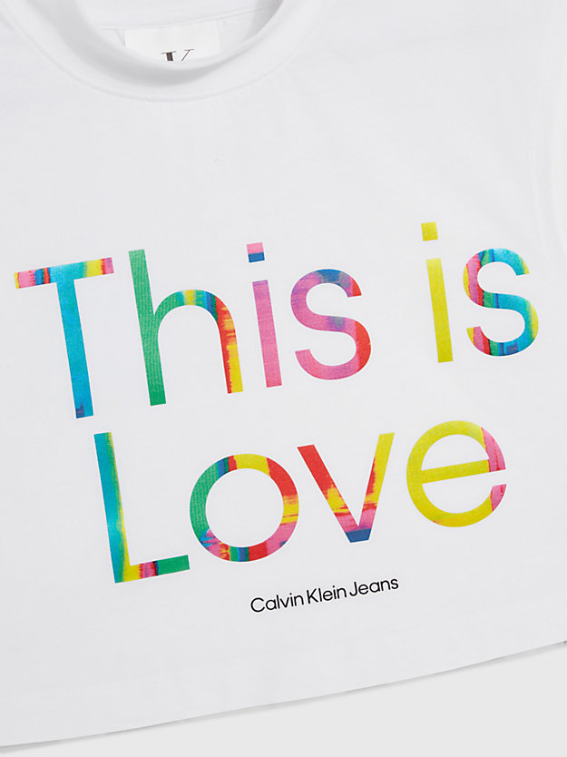 BRIGHT WHITE Relaxed Logo Tank Top - Pride for women CALVIN KLEIN JEANS