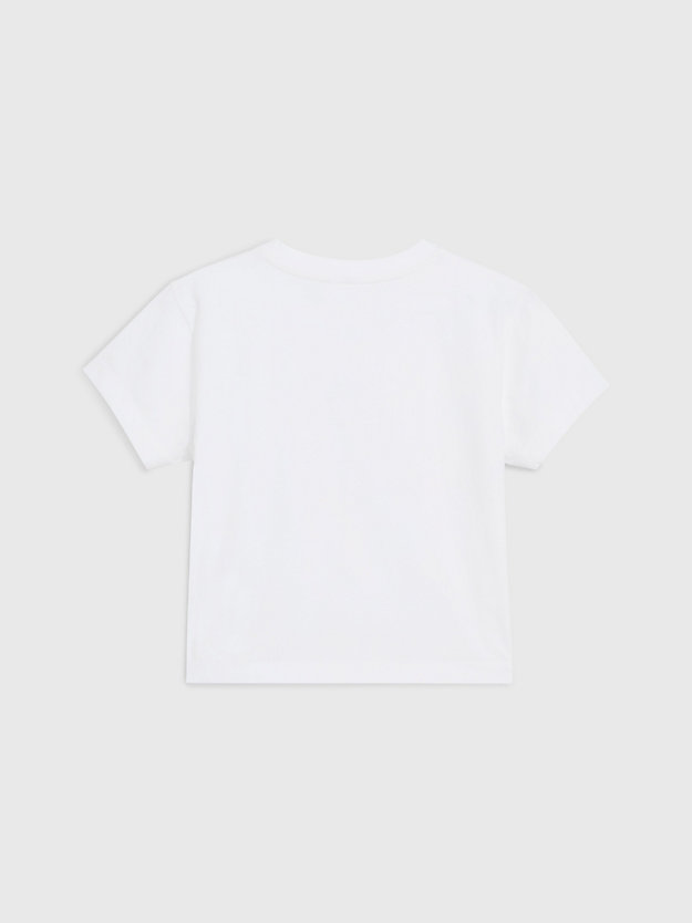 camiseta slim con monograma - pride bright white de mujer calvin klein jeans
