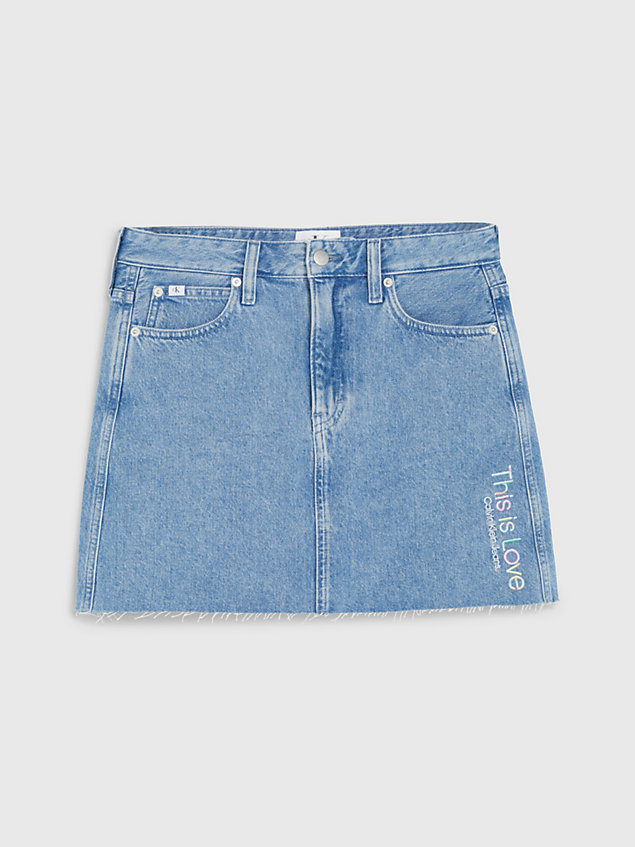minifalda denim micro - pride denim de mujer calvin klein jeans