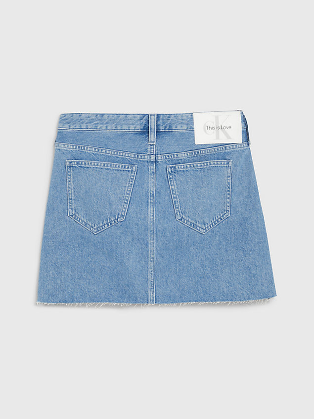 denim mikro-minirock aus denim - pride für damen - calvin klein jeans