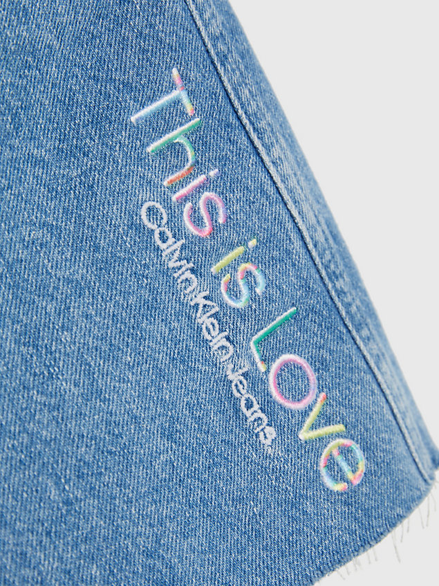 denim denim micro minirok - pride voor dames - calvin klein jeans