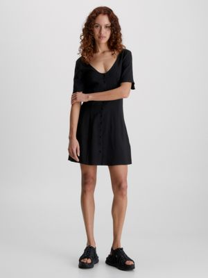 Button-Through Skater Dress | J20J221623BEH Calvin Klein®