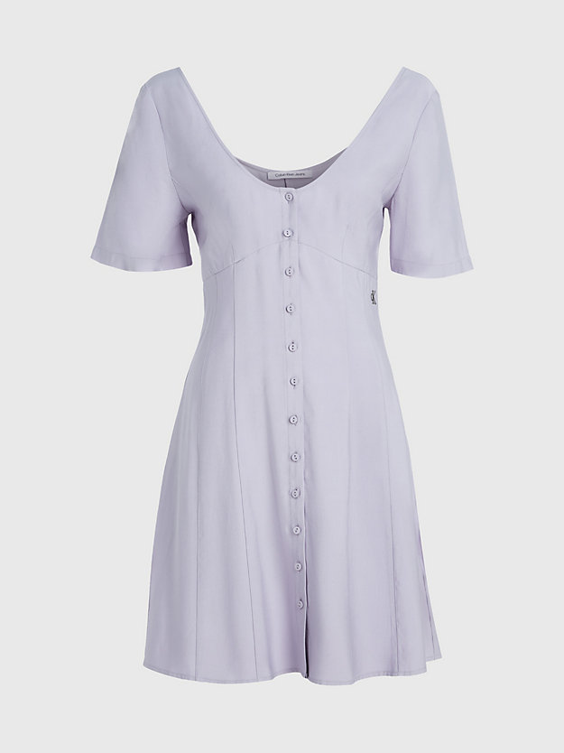 lavender aura button-through skater dress for women calvin klein jeans