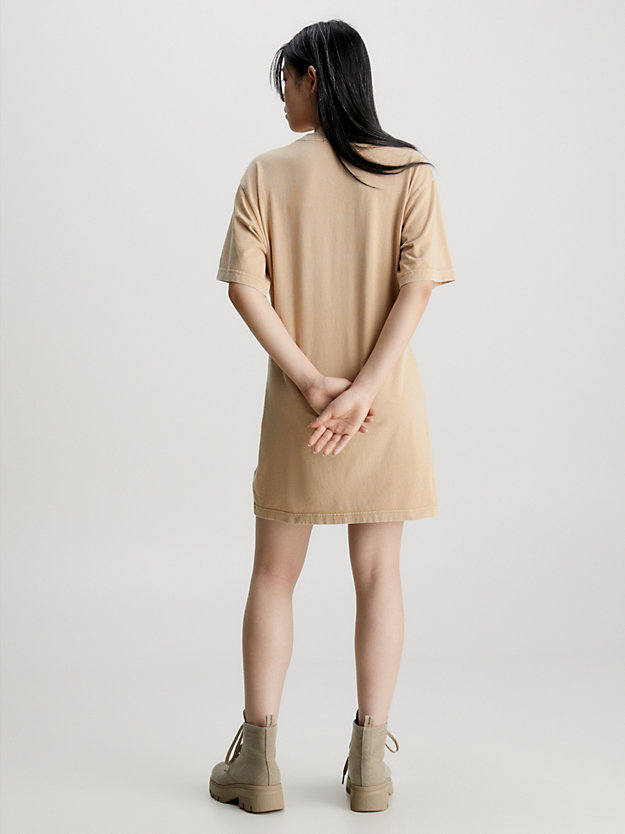 travertine sukienka typu t-shirt ze spranej bawełny dla kobiety - calvin klein jeans