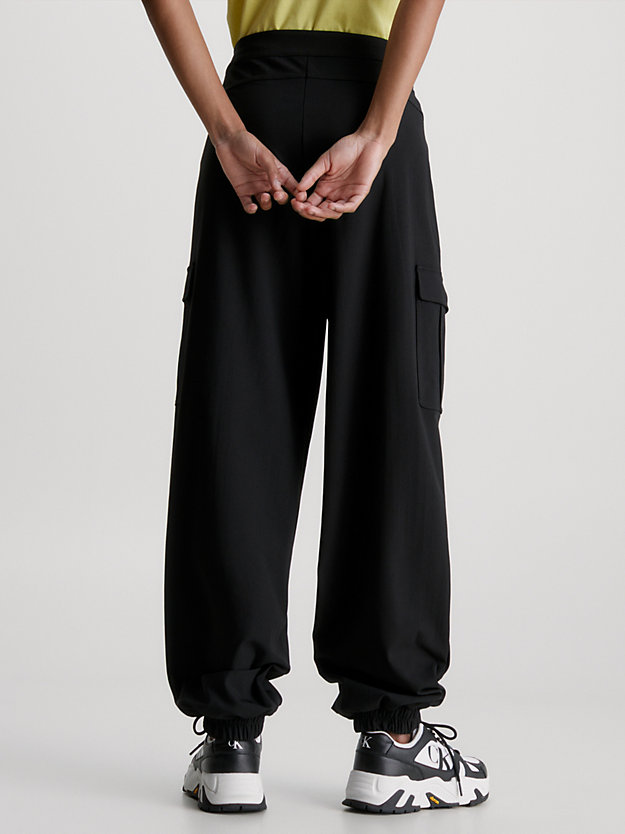 ck black funktions-cargo-jogginghose für damen - calvin klein jeans