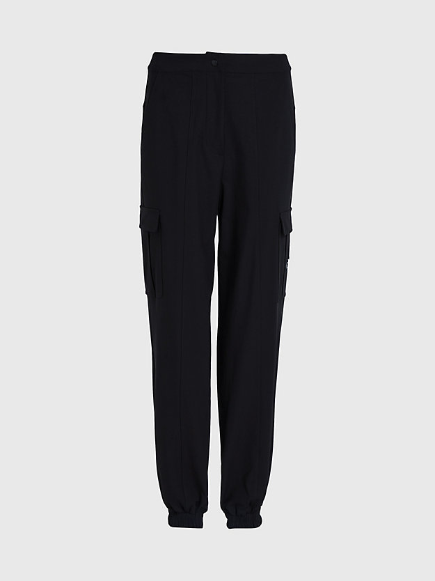 ck black funktions-cargo-jogginghose für damen - calvin klein jeans