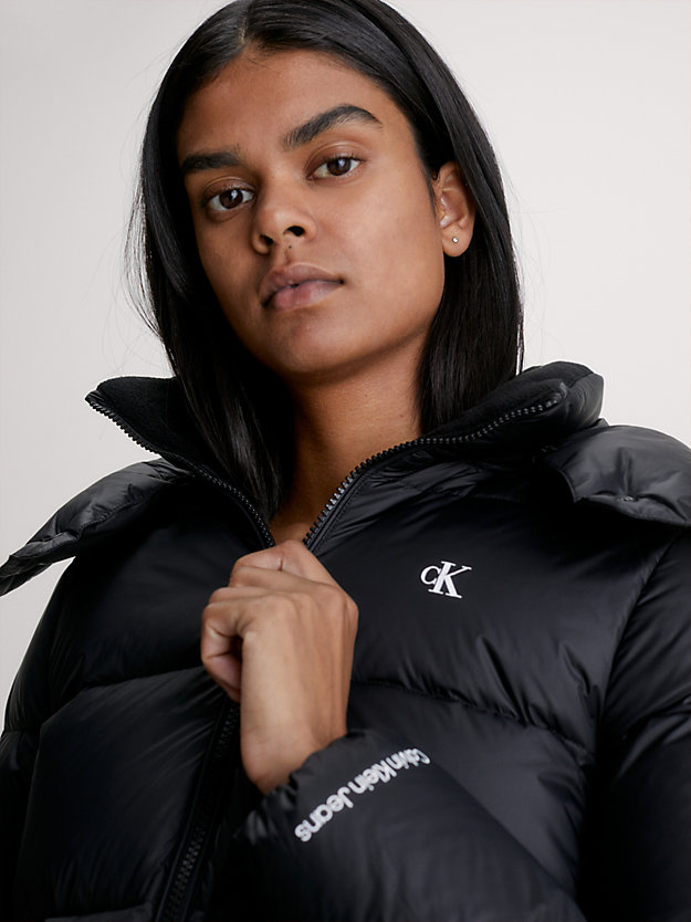 CK BLACK Short Down Puffer Jacket for women CALVIN KLEIN JEANS