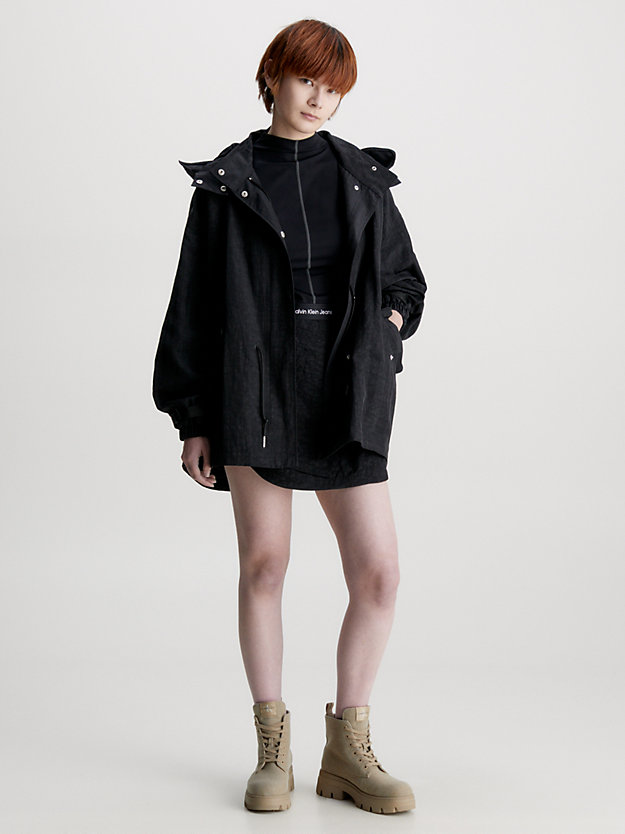 CK BLACK Oversized Hooded Parka Coat for women CALVIN KLEIN JEANS
