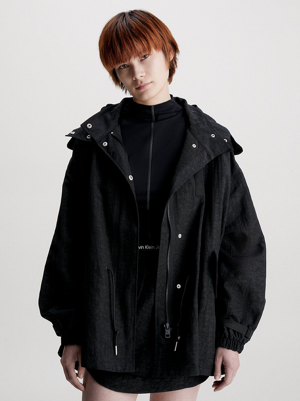 CK BLACK Oversized Hooded Parka Coat undefined women Calvin Klein