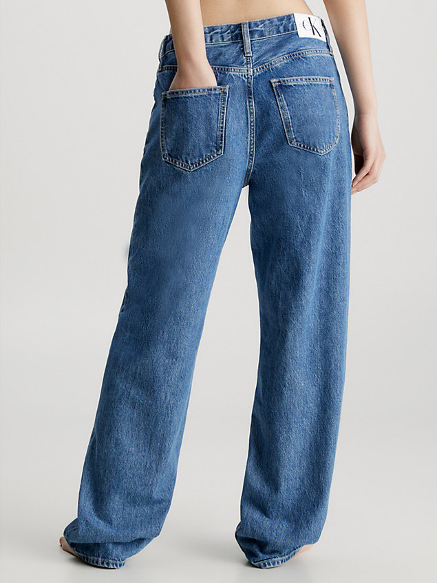 blue jeansy straight w stylu lat 90. dla kobiety - calvin klein jeans