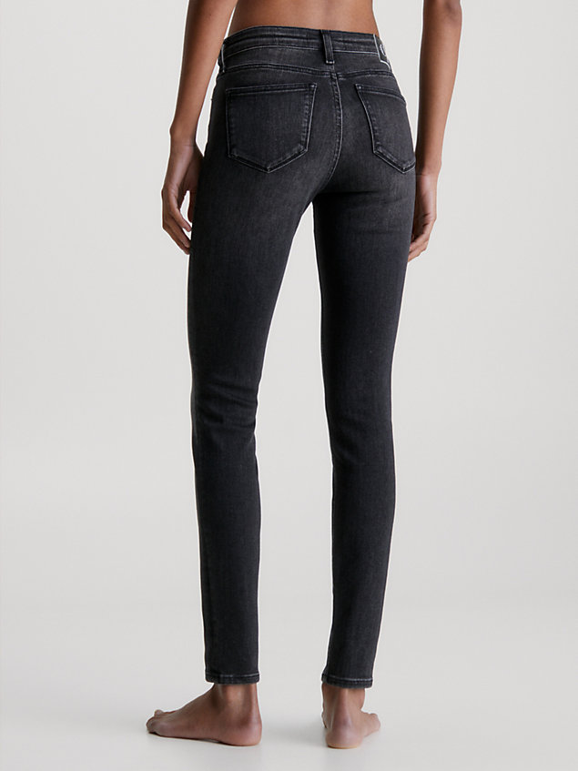 mid rise skinny jeans black de mujer calvin klein jeans