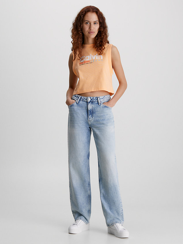 blue recycelte 90's straight jeans für damen - calvin klein jeans