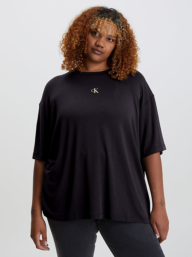 CK BLACK Oversized T-Shirt mit Logo hinten für Damen CALVIN KLEIN JEANS
