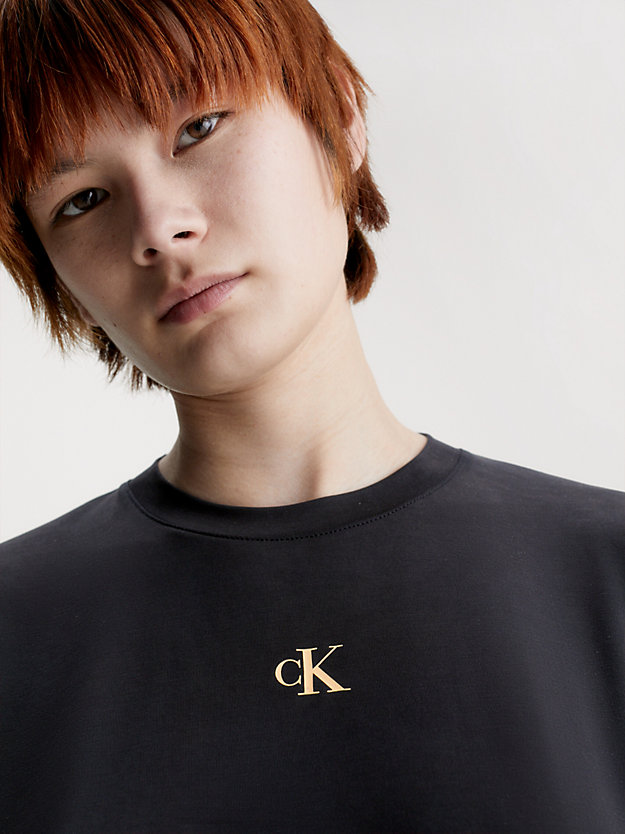 CK BLACK T-shirt oversize avec logo dans le dos for femmes CALVIN KLEIN JEANS