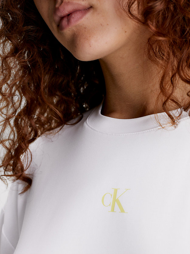 BRIGHT WHITE Oversized T-Shirt mit Logo hinten für Damen CALVIN KLEIN JEANS