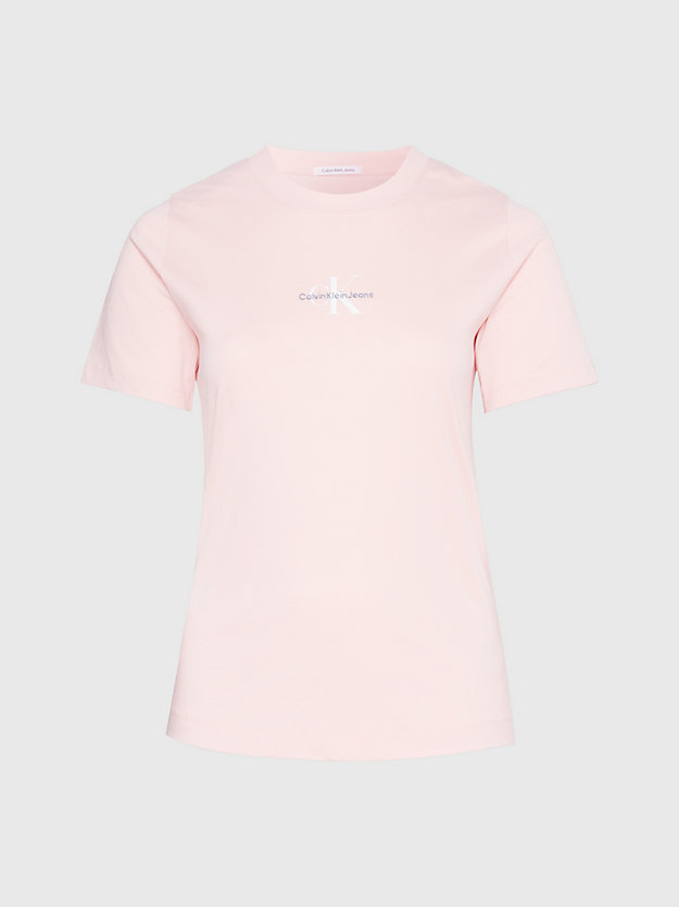 camiseta de talla grande con monograma faint blossom de mujer calvin klein jeans