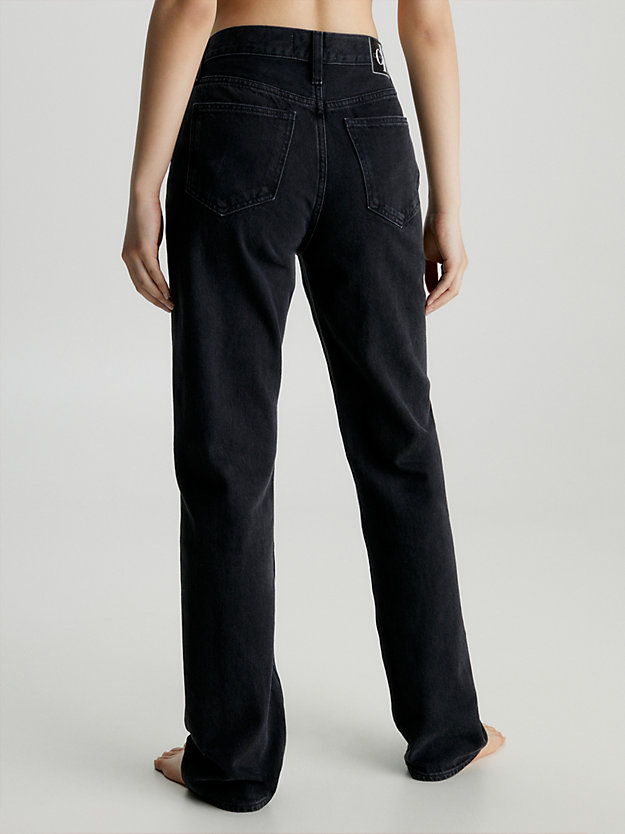 denim black authentieke slim straight jeans voor dames - calvin klein jeans